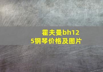 霍夫曼bh125钢琴价格及图片