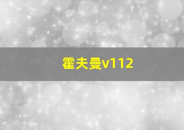 霍夫曼v112