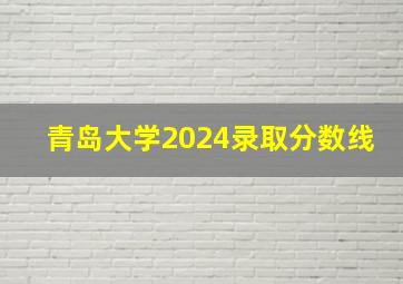 青岛大学2024录取分数线