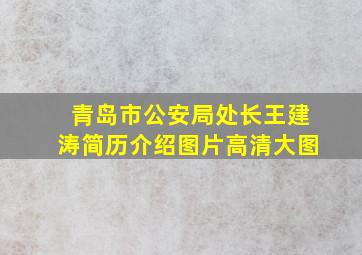 青岛市公安局处长王建涛简历介绍图片高清大图