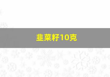 韭菜籽10克