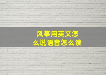 风筝用英文怎么说语音怎么读