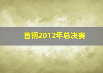 首钢2012年总决赛