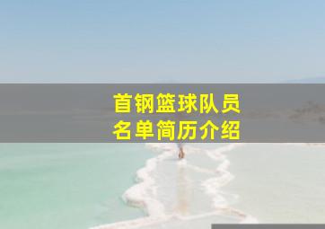 首钢篮球队员名单简历介绍