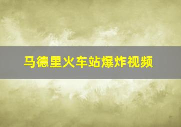 马德里火车站爆炸视频