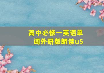 高中必修一英语单词外研版朗读u5