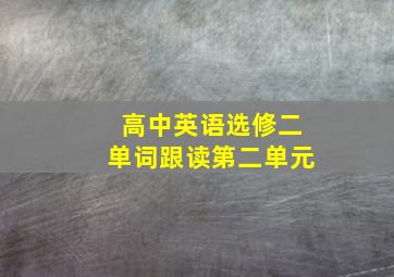 高中英语选修二单词跟读第二单元