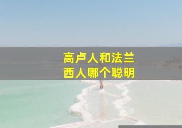 高卢人和法兰西人哪个聪明