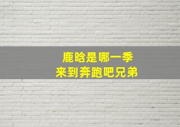 鹿晗是哪一季来到奔跑吧兄弟