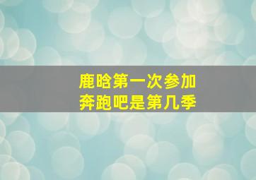 鹿晗第一次参加奔跑吧是第几季