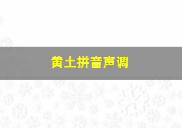 黄土拼音声调