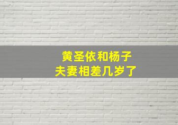 黄圣依和杨子夫妻相差几岁了