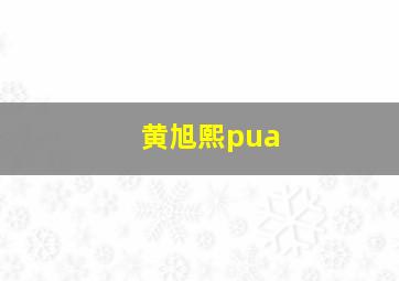 黄旭熙pua