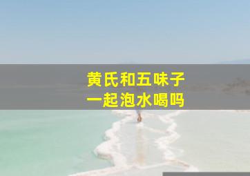 黄氏和五味子一起泡水喝吗