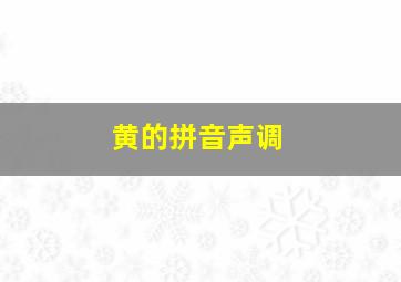 黄的拼音声调