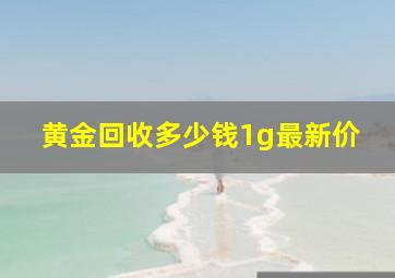 黄金回收多少钱1g最新价