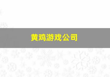 黄鸡游戏公司