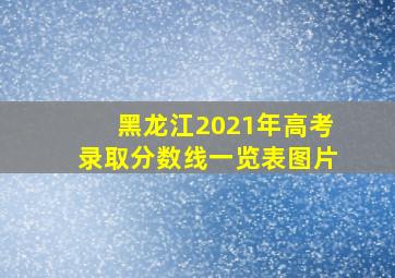 黑龙江2021年高考录取分数线一览表图片