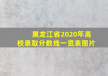 黑龙江省2020年高校录取分数线一览表图片