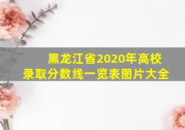 黑龙江省2020年高校录取分数线一览表图片大全