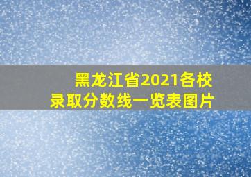 黑龙江省2021各校录取分数线一览表图片