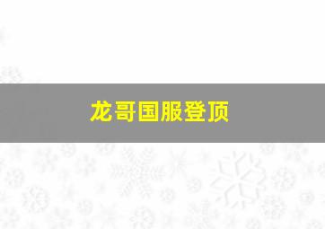 龙哥国服登顶