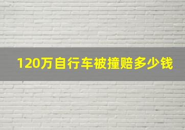 120万自行车被撞赔多少钱