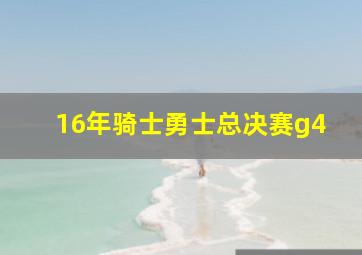 16年骑士勇士总决赛g4