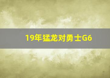 19年猛龙对勇士G6