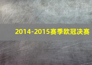 2014-2015赛季欧冠决赛