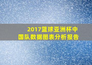 2017篮球亚洲杯中国队数据图表分析报告