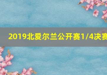 2019北爱尔兰公开赛1/4决赛