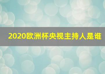 2020欧洲杯央视主持人是谁