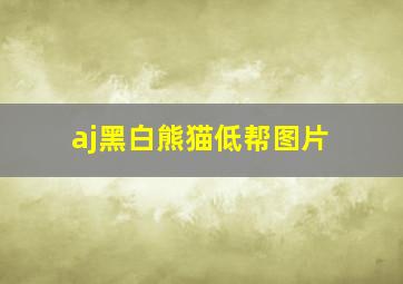 aj黑白熊猫低帮图片