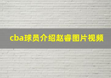 cba球员介绍赵睿图片视频