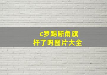 c罗踢断角旗杆了吗图片大全