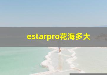 estarpro花海多大