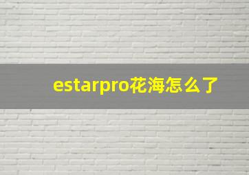 estarpro花海怎么了