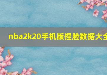 nba2k20手机版捏脸数据大全