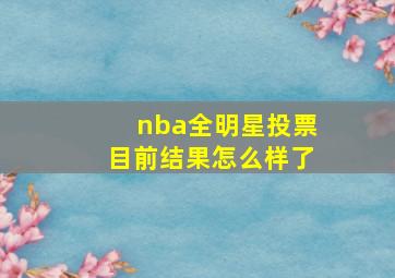 nba全明星投票目前结果怎么样了