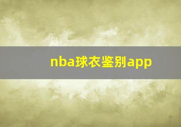 nba球衣鉴别app