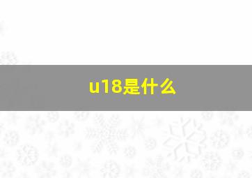 u18是什么