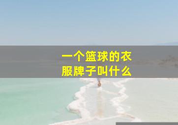 一个篮球的衣服牌子叫什么