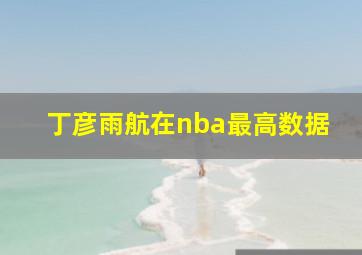 丁彦雨航在nba最高数据