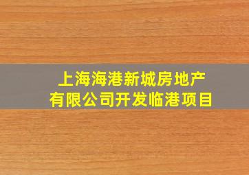 上海海港新城房地产有限公司开发临港项目