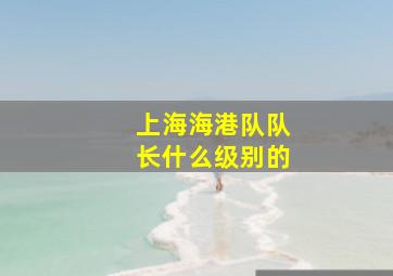 上海海港队队长什么级别的