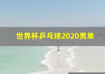 世界杯乒乓球2020男单