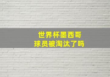 世界杯墨西哥球员被淘汰了吗