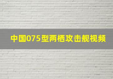 中国075型两栖攻击舰视频