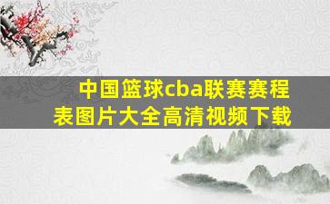 中国篮球cba联赛赛程表图片大全高清视频下载